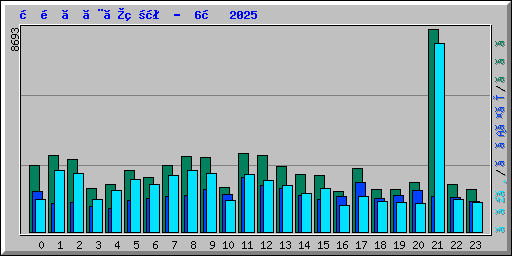 時間ごとの状況 -  6月 2025